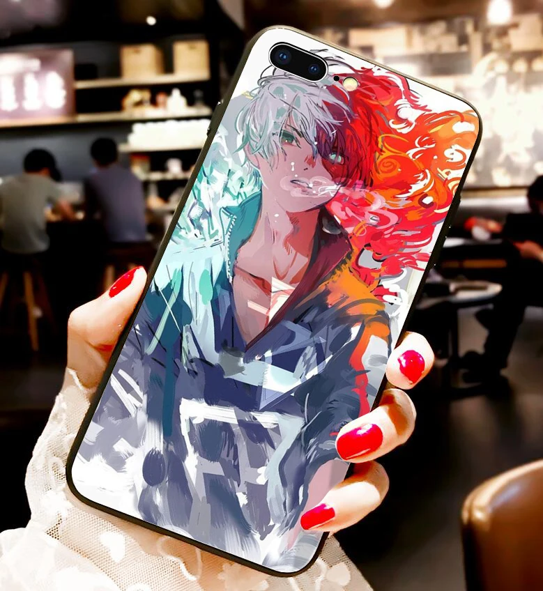 My Hero Academy аниме Todoroki BNHA Coque чехол для телефона чехол для iPhone XS MAX XR X 8Plus 8 7Plus 7 6s Plus 6s 6Plus 6 5