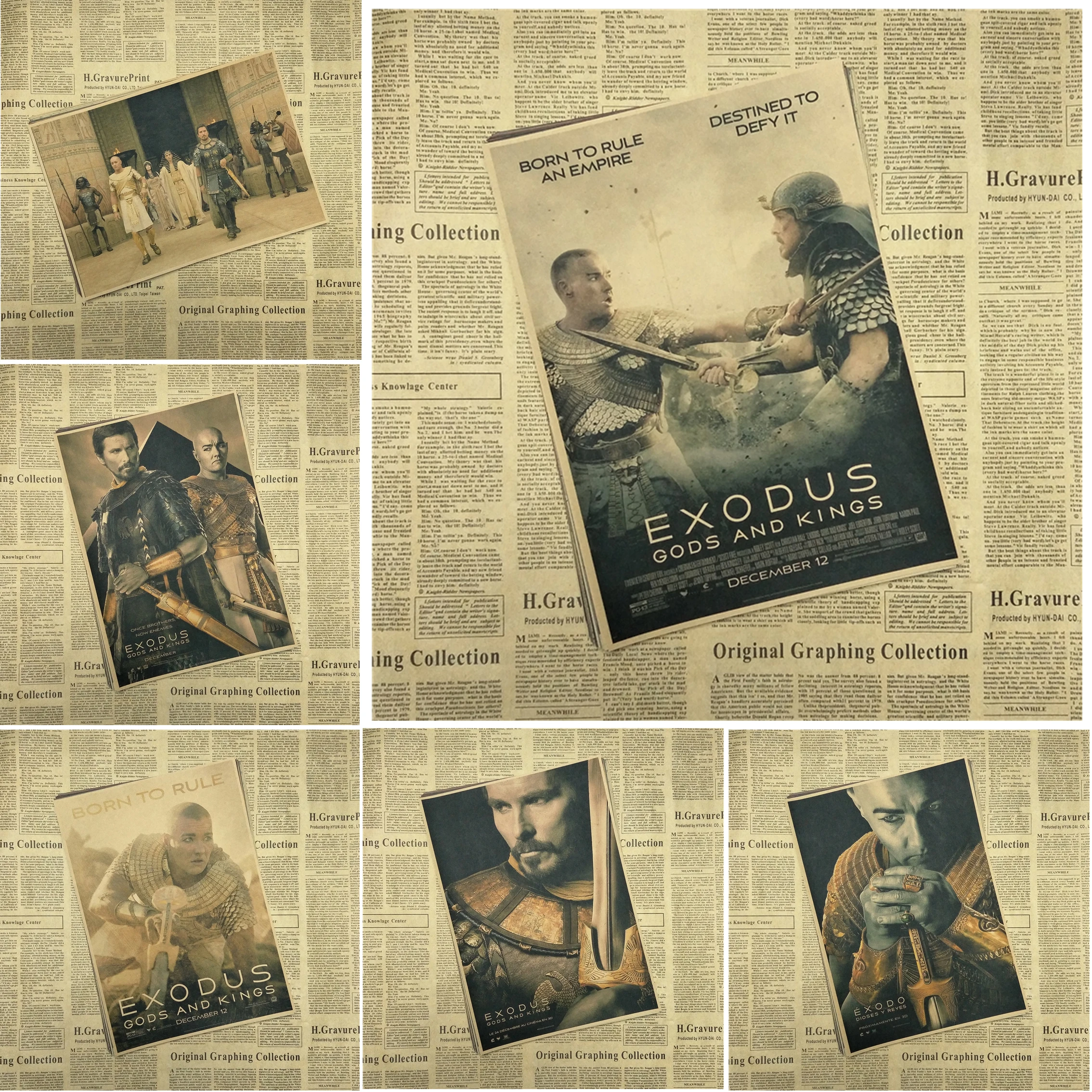Exodus: Боги и Короли классический фильм крафт бумага Плакат Бар Кафе гостиная