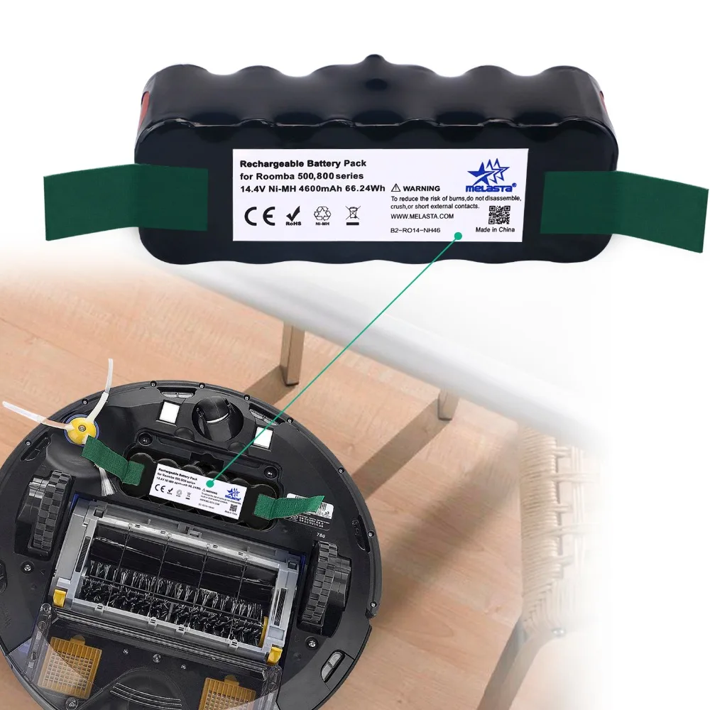 Melasta 4.6Ah 14 4 V NIMH батарея для iRobot Roomba пылесос R3 500 600 700 800 серия 510 530 550 560 620 650 770 870 880 |