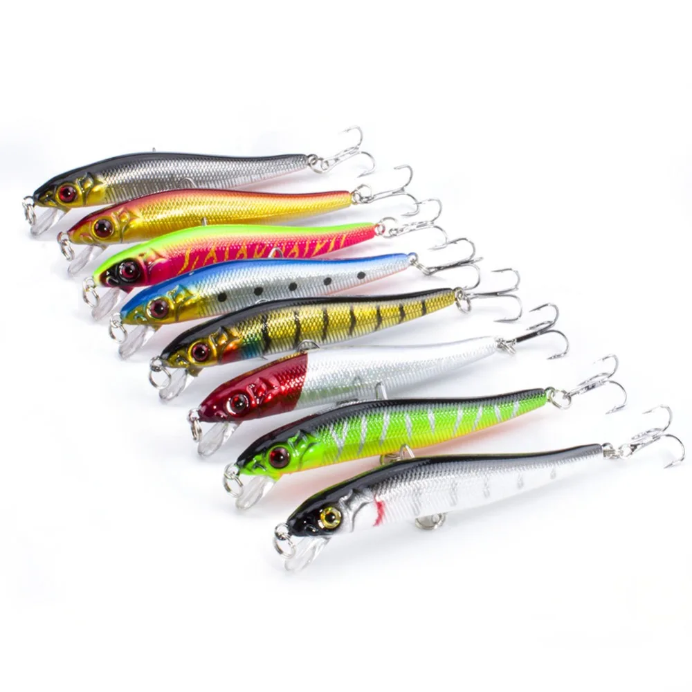 1 шт. Приманка Minnow жесткая искусственная приманка 3D глаза 8 см 5 9 г воблер для ловли
