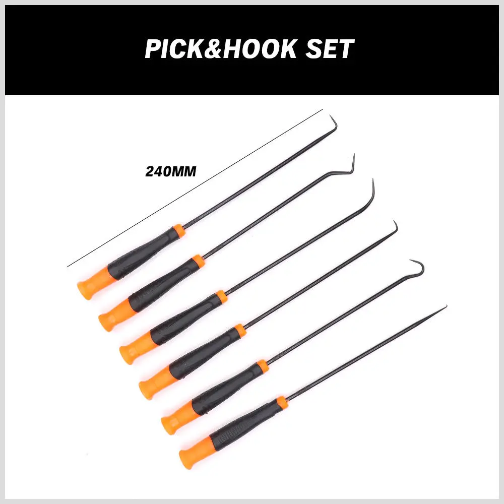 SEDY pick& Hook Набор отверток Набор удлиненных уплотнительных колец и уплотнительных съемников мягкий захват различные формы крючок набор ручных инструментов