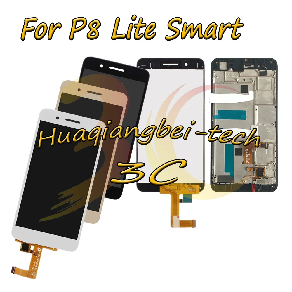 

Новый ЖК-дисплей 5,0 дюйма для Huawei P8 Lite Smart (не для Huawei P8 Lite) + дигитайзер сенсорного экрана в сборе + чехол с рамкой