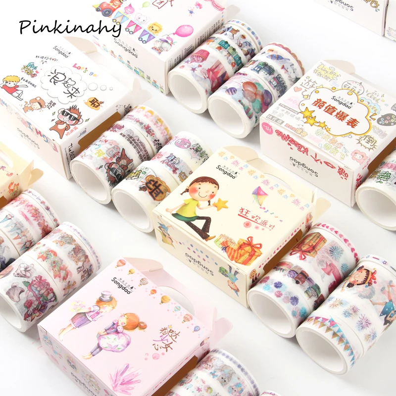 Kawaii набор декоративного скотча Васи сказочная девочка этикетка для маскирующей