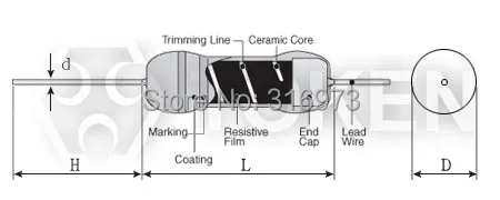 (5 шт./лот) металлоксидные пленочные резисторы 5 Вт 10 Ом ~ 82 на выбор.|metal oxide film