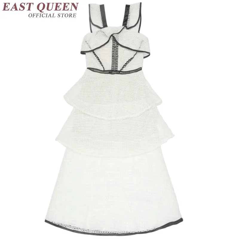 

Woman summer beach white lace sundress female sleeveless beach dress tunic ladies white tunic beach dress KK865 Y