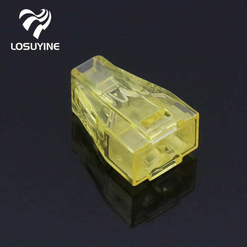 

Wire connector 2 hole / 102 quick terminal block home improvement soft and hard wire construction wire yellow