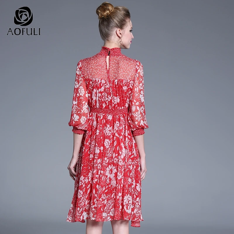 XL/4XL/5XL богемное шифоновое платье с цветочным принтом праздничные платья до