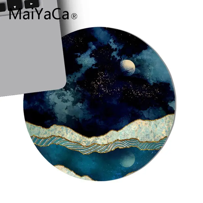 22x22cm MaiYaCa Индиго горы офисных мышей геймер мягкий круглый коврик для мышки с аниме Новые супер мило игровой коврик для Мыши для ноутбуков Gamer - Цвет: 22x22cm