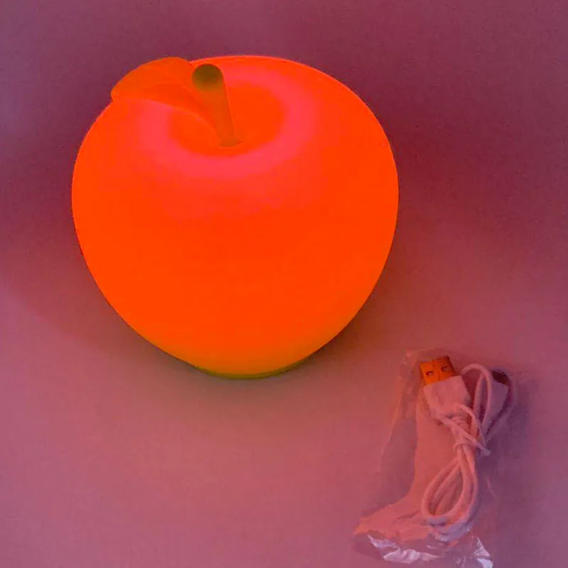 Детский светодиодный ночник с usb зарядкой силикагель многоцветная Лампа