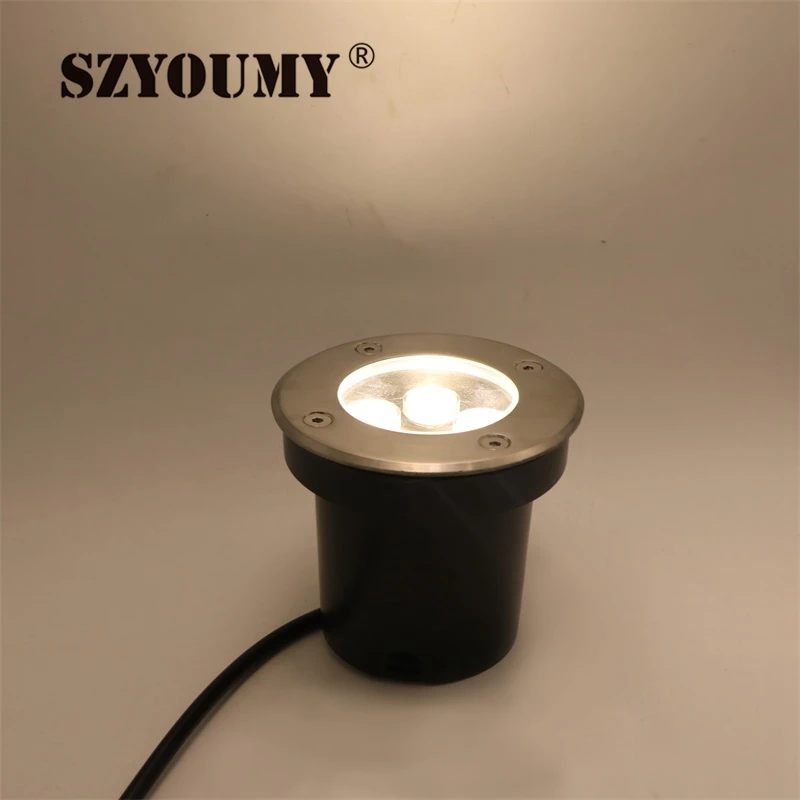 

SZYOUMY Led IP67 Underground Lamps 5W Waterproof Buried Lamp White 12V Ground Lighting Outdoor Garden Floor Light Grond Light