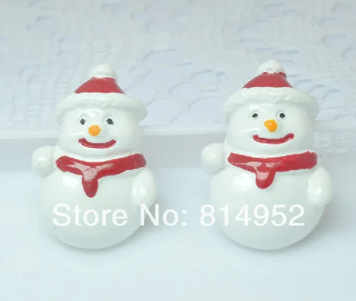 40 pcs/lot лежа задняя часть кабошон смола снеговик для своими руками телефон