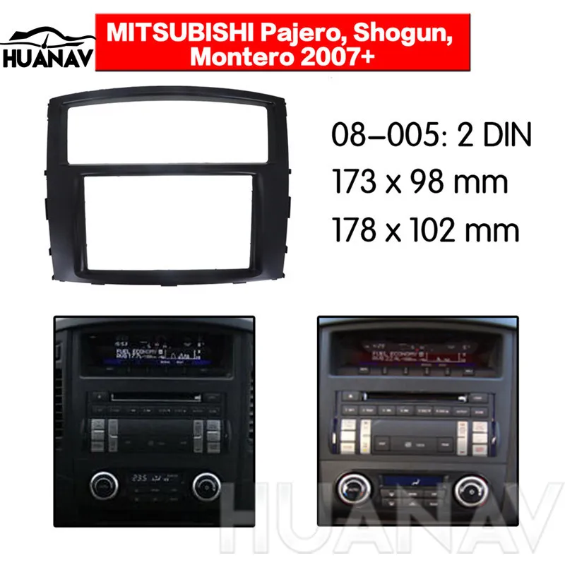 

HUANAV автомобильный Радио стерео установка адаптер fascia For2007 + Mitsubishi Pajero 2DIN стерео рамка аудио фасции