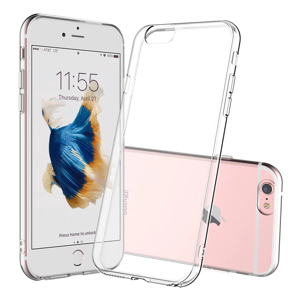 Для iPhone SE 5S 5C прозрачный мягкий ТПУ ультратонкий защитный чехол для телефона
