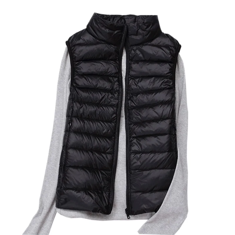 Новинка 2018 весенне осенний жилет на утином пуху Женский ультралегкий Тонкий