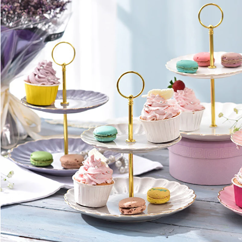 Керамическая тарелка для торта подставка держатель десертный лоток конфетная