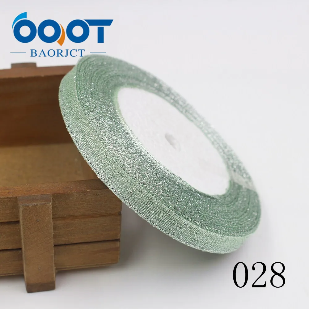 OOOT BAORJCT 1710187,10 мм 34 Цвета на выбор 25 ярдов Зеленый лук ленты, свадебное платье ленты, подарочная упаковка, DIY ручной материал
