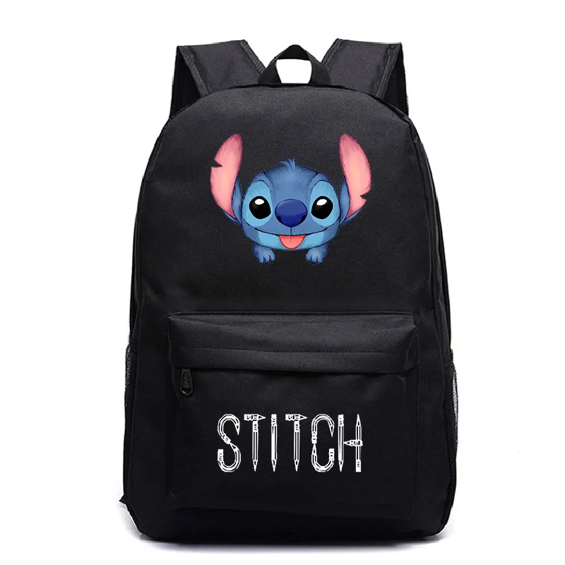 Рюкзак Kawaii Stitch для подростков школьный ранец мультяшный шитье милый дорожный