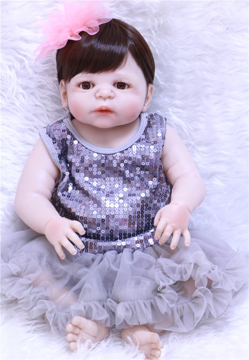Мягкая виниловая Кукла reborn baby doll силиконовая Подарочная игрушка для девочек