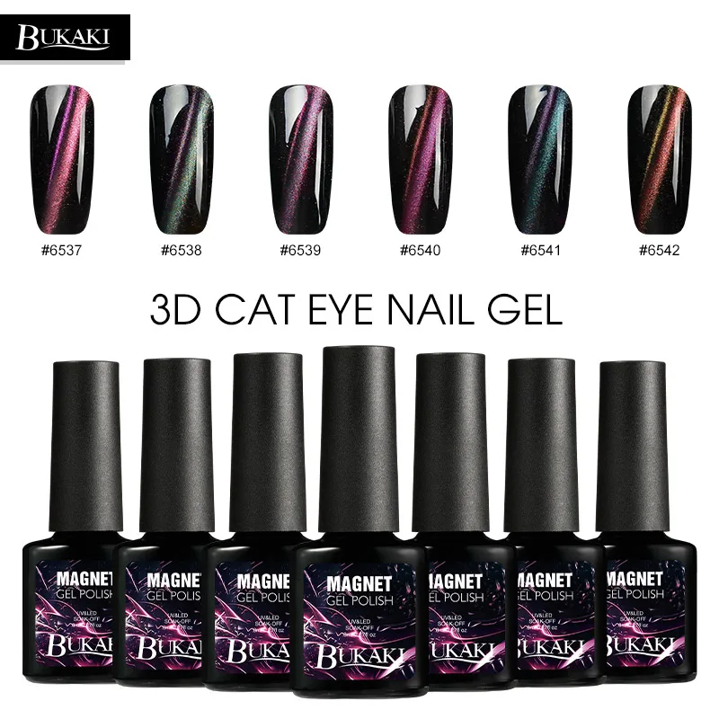 BUKAKI Shimmer 3D гель для ногтей с кошачьими глазками УФ светодиодный лак блёстки