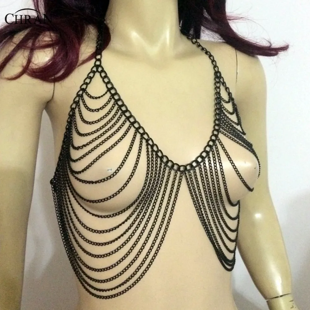 Женское Ожерелье Chran на бретельках пикантная Цепочка Бралетт бикини с талией