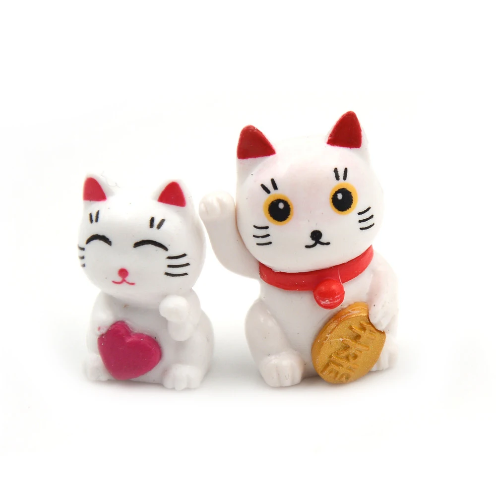 4 шт. Прекрасный милый мультфильм Lucky Cats микро пейзаж котенок Microlandschaft горшок культуры инструменты садовые украшения миниатюры