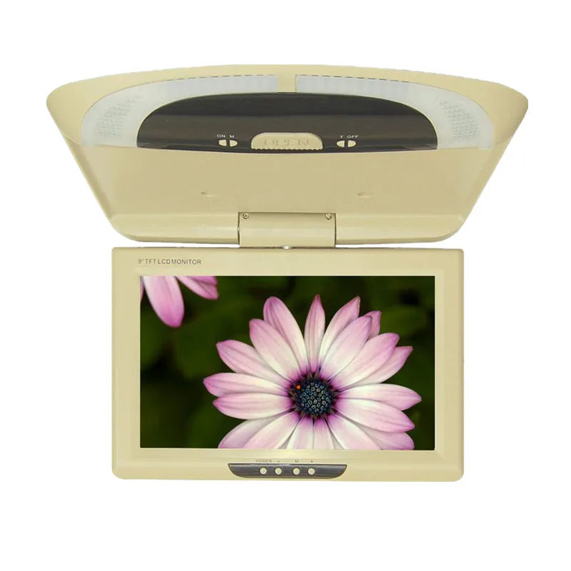Beige SH981 9 дюймов Автомобильный Монитор светодиодный цифровой экран автомобильный монитор на крыше, Автомобильный потолочный монитор, откидной монитор - Цвет: Beige
