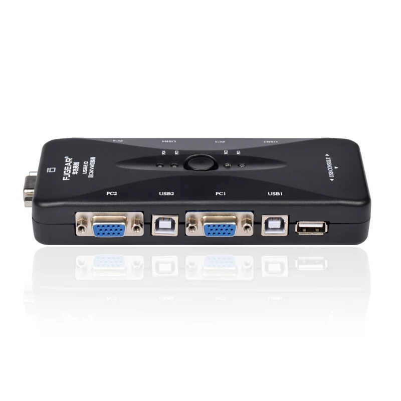 KVM usb хаб с 4 портами черный переключатель Adattatore con pz CVO VGA для ПК монитор мыши Tastiera