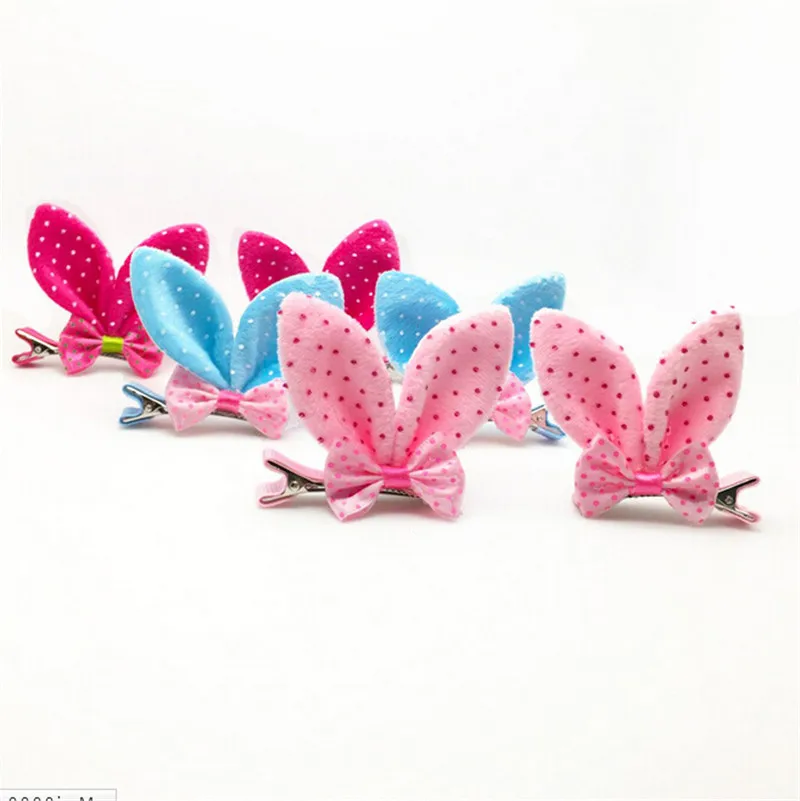 Новинка 2017 заколки для волос девочек милые с заячьими ушками модные детские