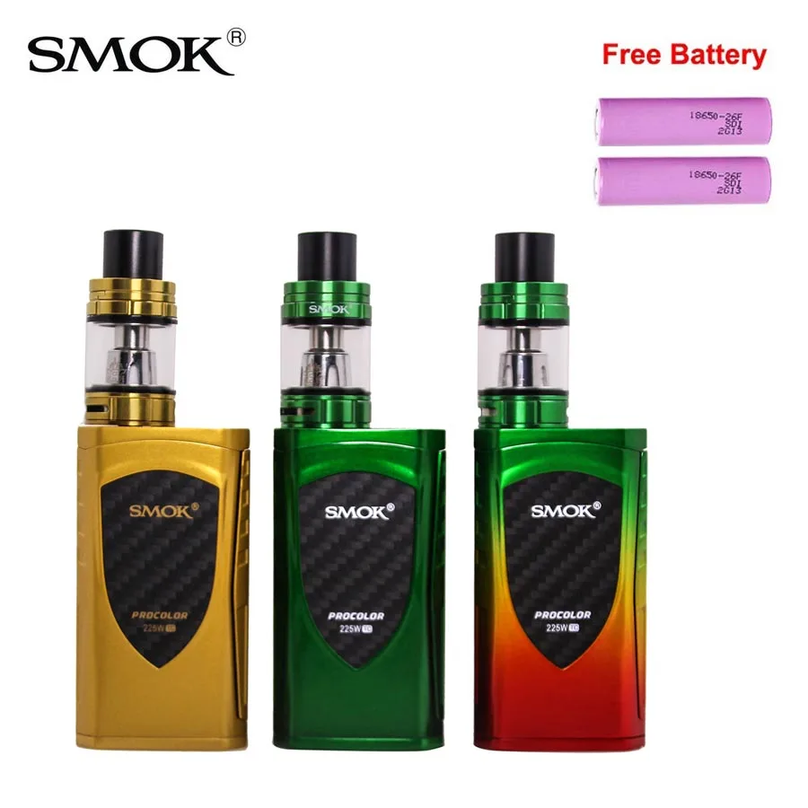 Оригинальный SMOK Pro цветной комплект 225 Вт с 18650 батареей 2 мл TFV8 большой детский