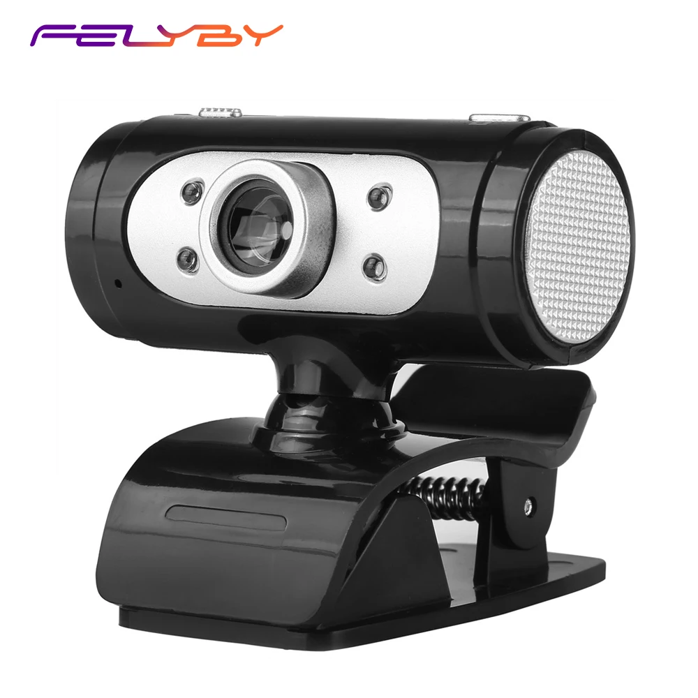 Компьютерная видеокамера FELYBY A7260 HD 720P со светодиодной подсветкой поддержка