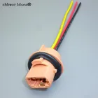 Держатель для светодиодный Ной лампы shhworldsea T20 7443, 3 провода, адаптер, разъем для светодиодного освещения парковки