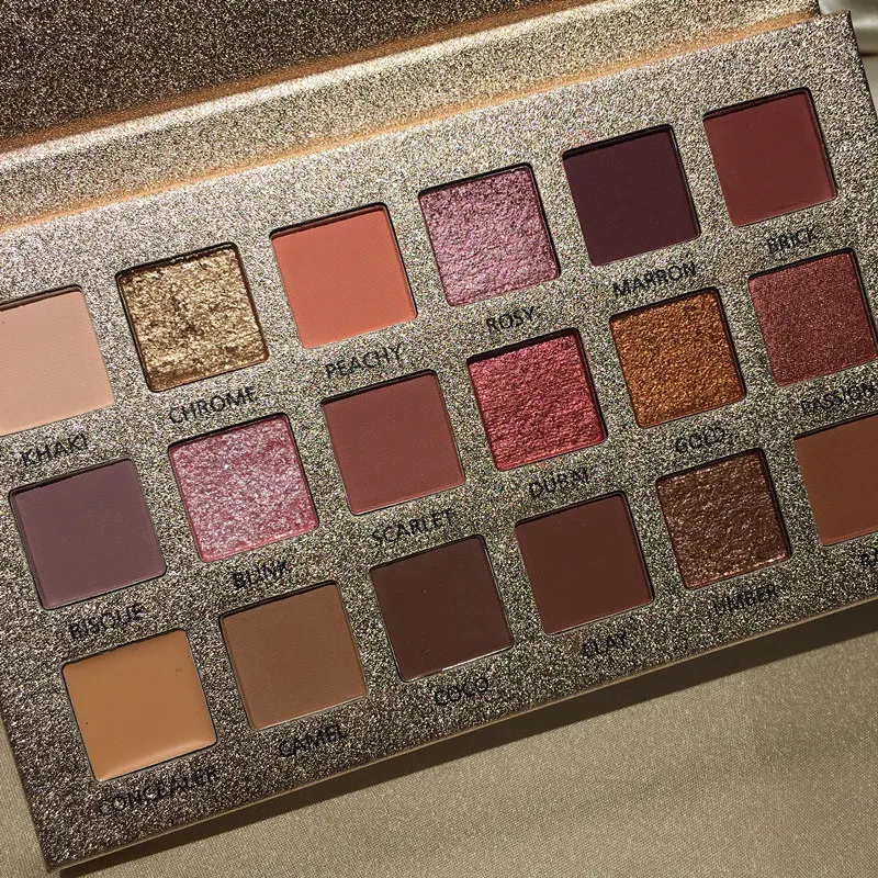 Палетка теней BEAUTY GLAZED нюдовая водостойкая для макияжа глаз тени век Кисточки 18
