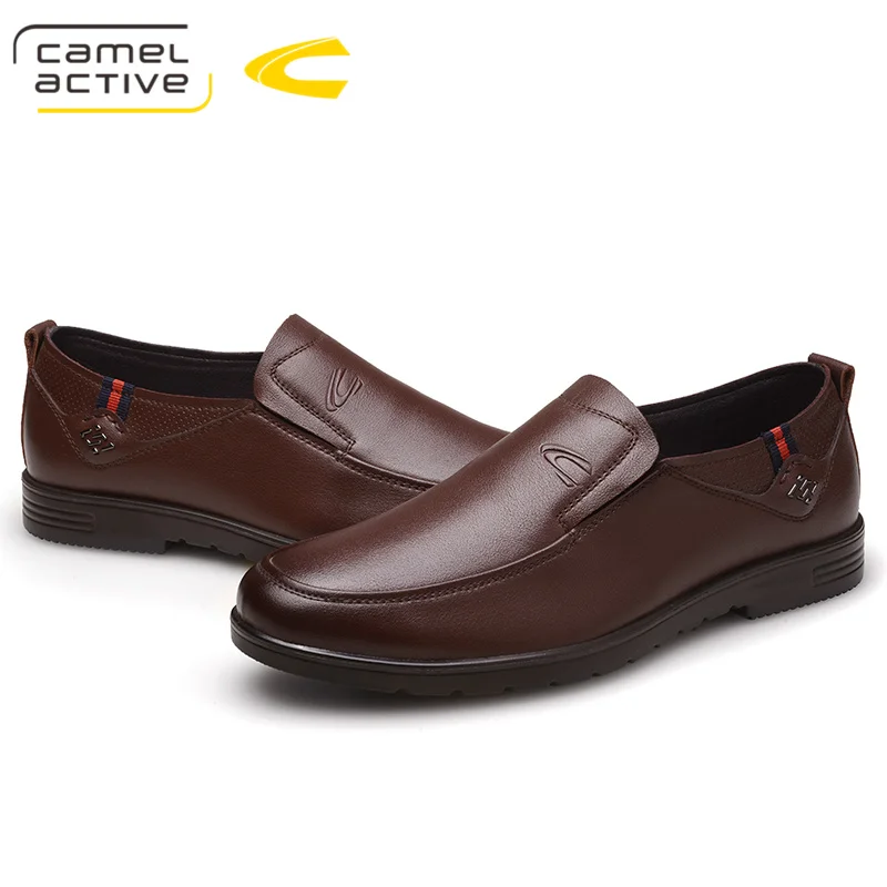 Мужские туфли-оксфорды без шнуровки Camel Active коричневые классические туфли из