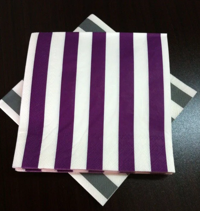 Food grade SGS certified Colored Napkin Paper Beautiful Party 33X33CM 20PCS/Pack Holiday Supplies |