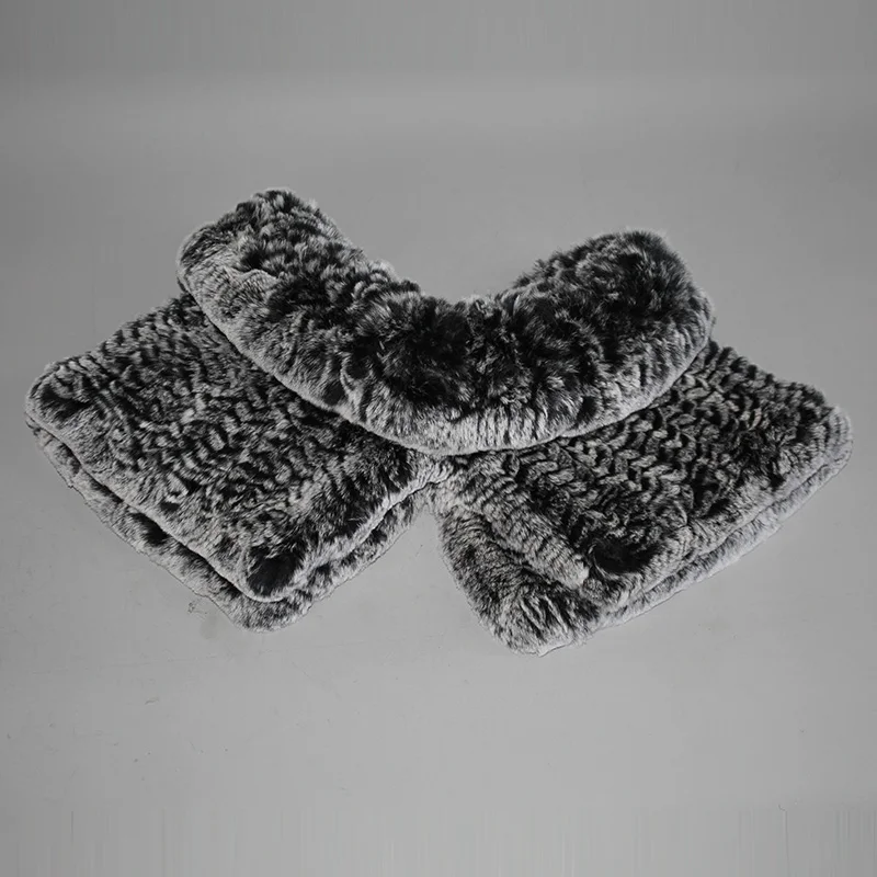 

[Rancyword] Women scarf Winter Warm Wrap Shawls Rex Rabbit Fur Collar Female Natural Fur Collar Scarves Warm Neck RC1396