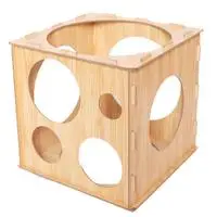 Beige День рождения Свадебные украшения вечерние игровые подпорки шар грохот коробка шар инструмент измерения украшения - Цвет: Beige