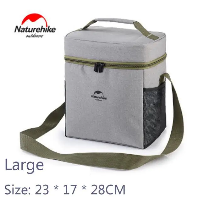 Naturehike Открытый Портативный морозильник сумка для пикника еда свежая коробка водонепроницаемый инкубатор Открытый Кемпинг Пикник барбекю Путешествия - Цвет: Grey-L