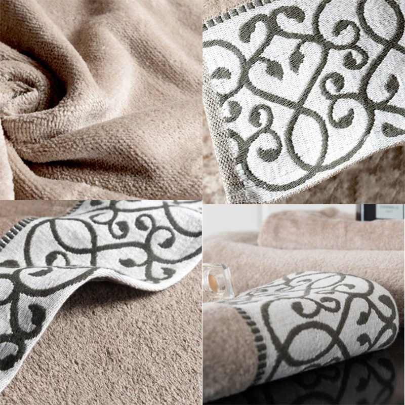 3pcs/set Grey Soft Cotton Towel Set Beach Shower Bath Face Body Washcloths for Adult Fashion Creative Gifts Home Hotel|cotton towel set|towel