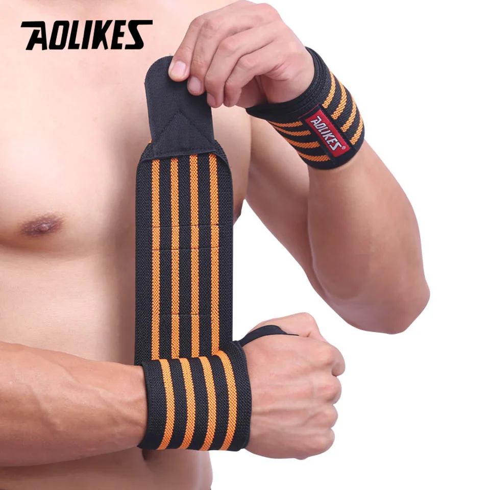 AOLIKES 2 шт./лот Powerlifting спортивный браслет для тренажерного зала фитнеса гантели