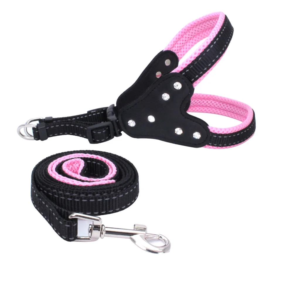 Adjustable Pet Dog Puppy Harness Leash Leads Collar Reflective For Daily Training Walking Accessories | Дом и сад