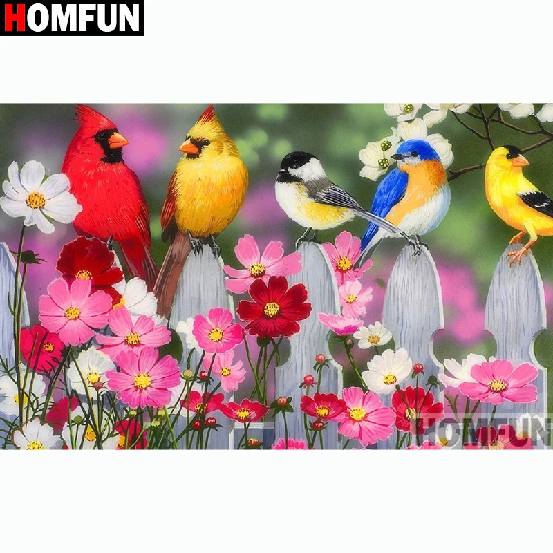 HOMFUN полный квадрат/круглая дрель 5D DIY Алмазная картина &quotПтица пейзаж&quot вышивка