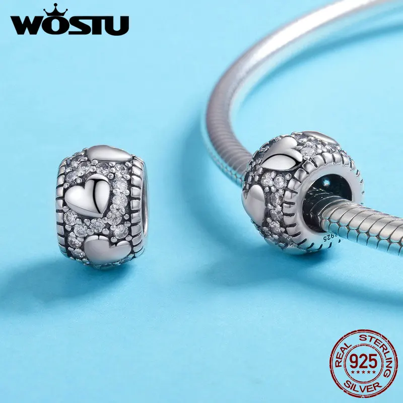 WOSTU новинка 2019 модные бусины из стерлингового серебра 925 пробы с яркими