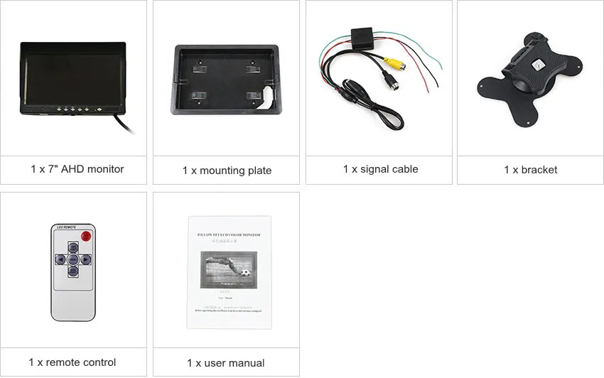 DIYKIT AHD 800x480 7 дюймов TFT lcd автомобильный монитор заднего вида монитор Поддержка 1080 P AHD камера с солнцезащитным щиток