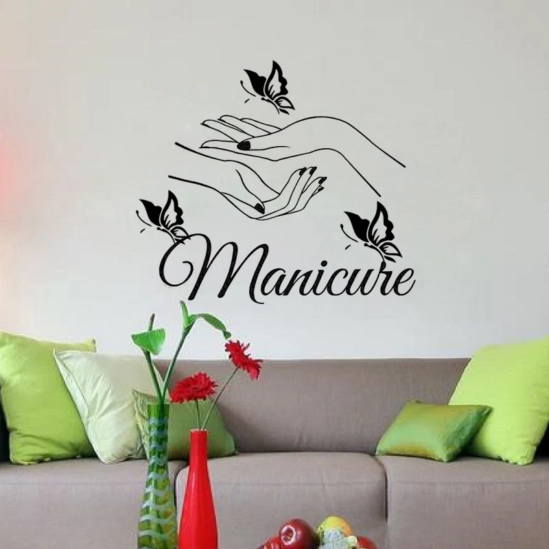 Сексуальный Маникюр Салон красоты DIY обои Съемные Виниловые домашний декор