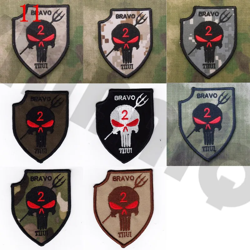 Вышивка патч DEVGRU NSWDG SEAL TEAM BRAVO SkullS TIIUI Morale|Заплатки| |