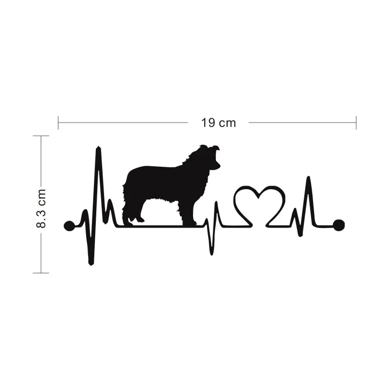 Наклейки cunymacos Border Collie Dog Heartbeat наклейка на автомобиль покрытие царапины
