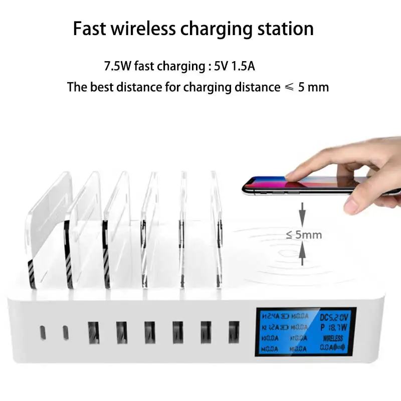 Беспроводная зарядная станция для iphone ipad multi quick chager держатель samsung huawei новая