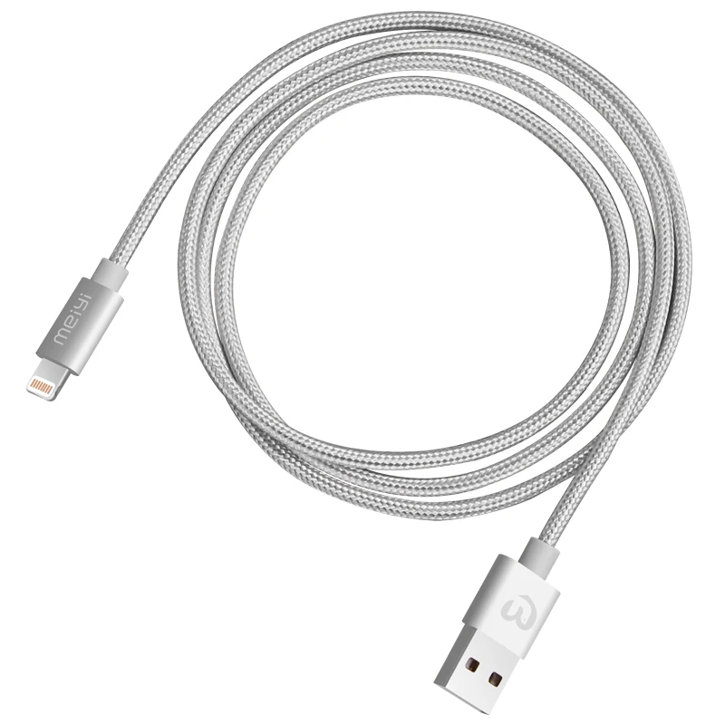 Meiyi нейлоновый Плетеный USB кабель для iPhone 7 6s Plus 5S iPad подходит IOS 10 9 8 Pin + 2 выход
