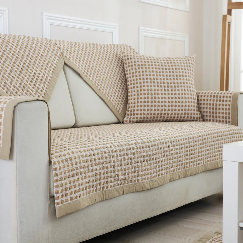 Пастырской чехол на угловой диван плед скольжению подлокотник Полотенца