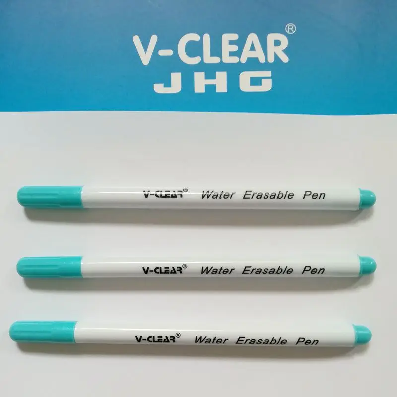 VCLEAR синяя водостираемая ручка 3 шт. водорастворимый маркер ручка для вышивки крестом стираемая ткань краска маркеры инструменты для лоскутного шитья